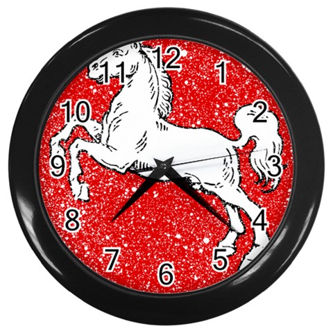 Coat Of Arms Of Lower Saxony Wall Clock (Black) from ArtsNow.com Front