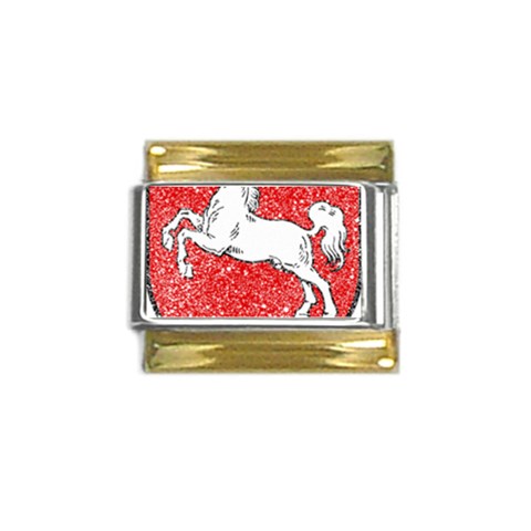 Coat Of Arms Of Lower Saxony Gold Trim Italian Charm (9mm) from ArtsNow.com Front