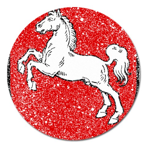 Coat Of Arms Of Lower Saxony Magnet 5  (Round) from ArtsNow.com Front