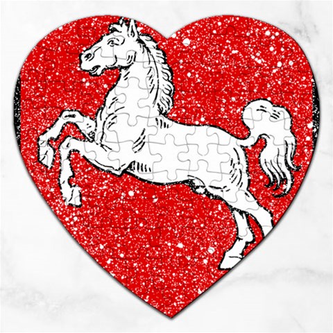 Coat Of Arms Of Lower Saxony Jigsaw Puzzle (Heart) from ArtsNow.com Front