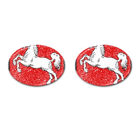 Coat Of Arms Of Lower Saxony Cufflinks (Oval) from ArtsNow.com Front(Pair)
