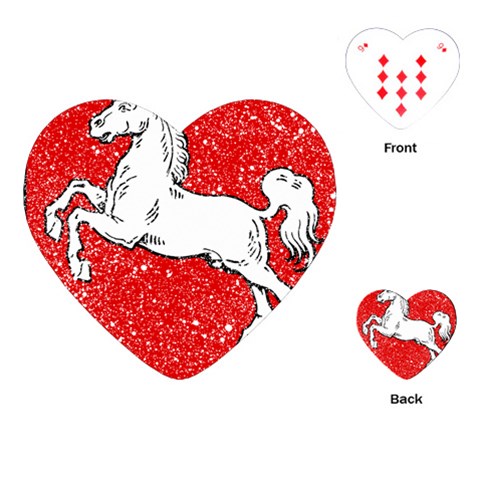 Coat Of Arms Of Lower Saxony Playing Cards Single Design (Heart) from ArtsNow.com Front