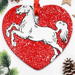 Coat Of Arms Of Lower Saxony Heart Ornament (Two Sides) from ArtsNow.com Front