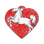 Coat Of Arms Of Lower Saxony Dog Tag Heart (One Side)
