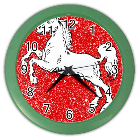 Coat Of Arms Of Lower Saxony Color Wall Clock from ArtsNow.com Front
