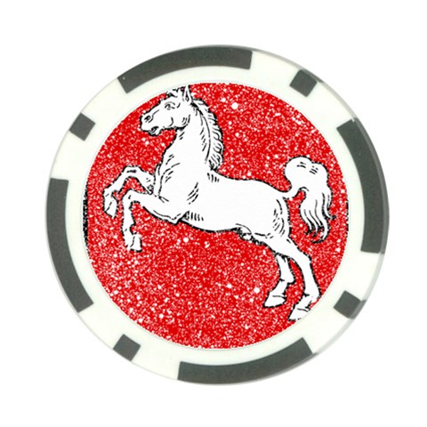Coat Of Arms Of Lower Saxony Poker Chip Card Guard from ArtsNow.com Front