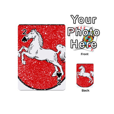 Coat Of Arms Of Lower Saxony Playing Cards 54 Designs (Mini) from ArtsNow.com Front - Spade2