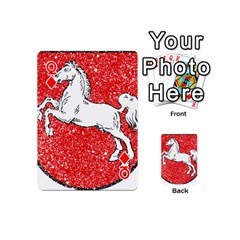Queen Coat Of Arms Of Lower Saxony Playing Cards 54 Designs (Mini) from ArtsNow.com Front - DiamondQ