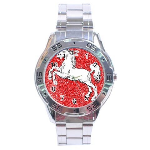 Coat Of Arms Of Lower Saxony Stainless Steel Analogue Watch from ArtsNow.com Front