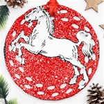 Coat Of Arms Of Lower Saxony Round Filigree Ornament (Two Sides)