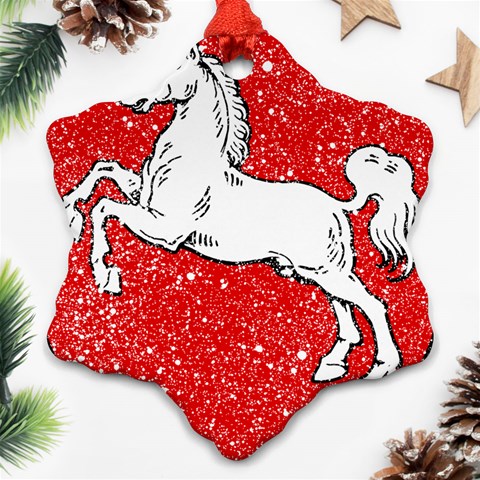 Coat Of Arms Of Lower Saxony Snowflake Ornament (Two Sides) from ArtsNow.com Front