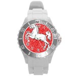 Coat Of Arms Of Lower Saxony Round Plastic Sport Watch (L)