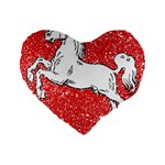 Coat Of Arms Of Lower Saxony Standard 16  Premium Heart Shape Cushion 