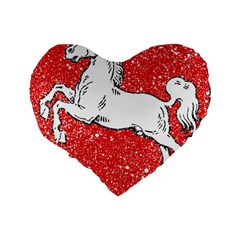 Coat Of Arms Of Lower Saxony Standard 16  Premium Heart Shape Cushion  from ArtsNow.com Back