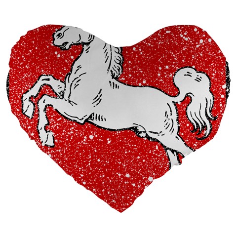 Coat Of Arms Of Lower Saxony Large 19  Premium Heart Shape Cushion from ArtsNow.com Front