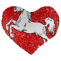 Coat Of Arms Of Lower Saxony Large 19  Premium Heart Shape Cushion from ArtsNow.com Front