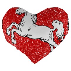 Coat Of Arms Of Lower Saxony Large 19  Premium Heart Shape Cushion from ArtsNow.com Back