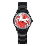 Coat Of Arms Of Lower Saxony Stainless Steel Round Watch