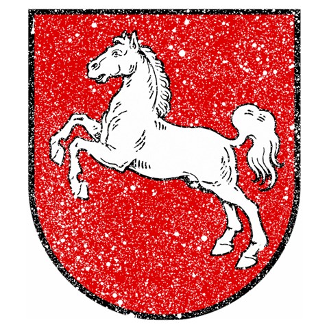 Coat Of Arms Of Lower Saxony Drawstring Pouch (Medium) from ArtsNow.com Front