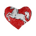 Coat Of Arms Of Lower Saxony Standard 16  Premium Flano Heart Shape Cushion 