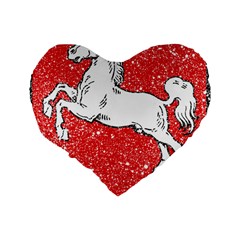 Coat Of Arms Of Lower Saxony Standard 16  Premium Flano Heart Shape Cushion  from ArtsNow.com Back