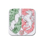 Coat Of Arms Of North Rhine Westfalia Rubber Square Coaster (4 pack)