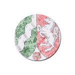 Coat Of Arms Of North Rhine Westfalia Rubber Coaster (Round)