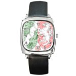 Coat Of Arms Of North Rhine Westfalia Square Metal Watch
