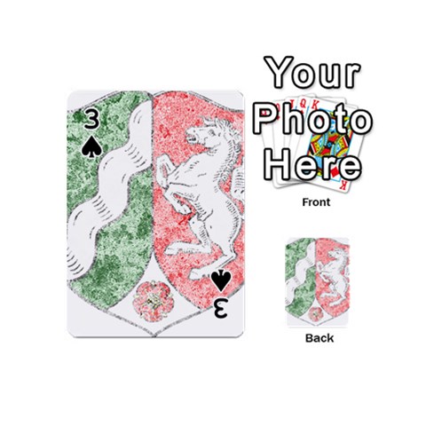Coat Of Arms Of North Rhine Westfalia Playing Cards 54 Designs (Mini) from ArtsNow.com Front - Spade3