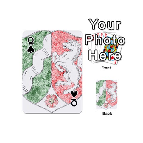 Queen Coat Of Arms Of North Rhine Westfalia Playing Cards 54 Designs (Mini) from ArtsNow.com Front - SpadeQ