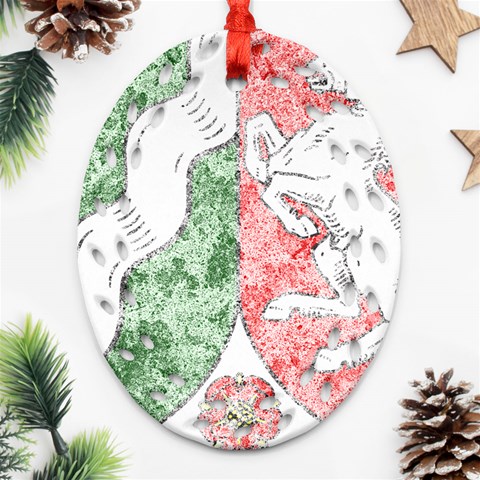 Coat Of Arms Of North Rhine Westfalia Ornament (Oval Filigree) from ArtsNow.com Front