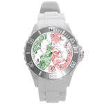 Coat Of Arms Of North Rhine Westfalia Round Plastic Sport Watch (L)