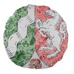 Coat Of Arms Of North Rhine Westfalia Large 18  Premium Round Cushion 