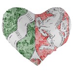 Coat Of Arms Of North Rhine Westfalia Large 19  Premium Heart Shape Cushion