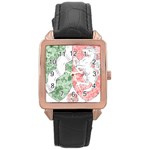 Coat Of Arms Of North Rhine Westfalia Rose Gold Leather Watch 