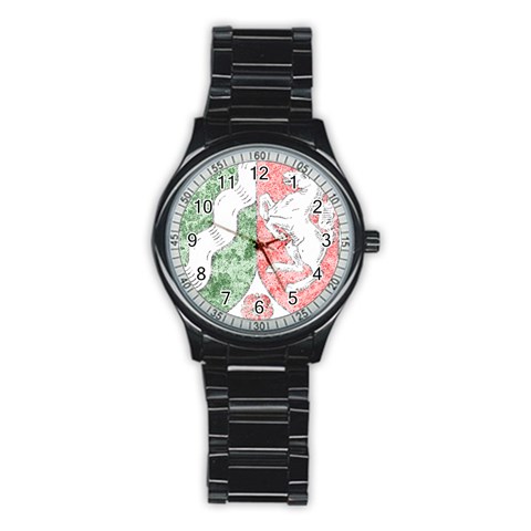 Coat Of Arms Of North Rhine Westfalia Stainless Steel Round Watch from ArtsNow.com Front