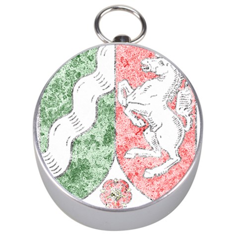 Coat Of Arms Of North Rhine Westfalia Silver Compass from ArtsNow.com Front