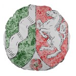 Coat Of Arms Of North Rhine Westfalia Large 18  Premium Flano Round Cushion 