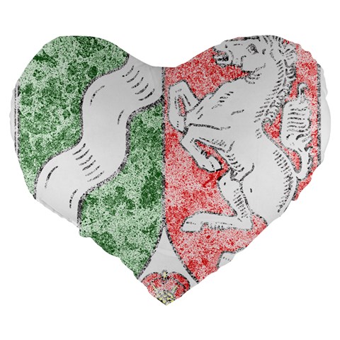 Coat Of Arms Of North Rhine Westfalia Large 19  Premium Flano Heart Shape Cushion from ArtsNow.com Back