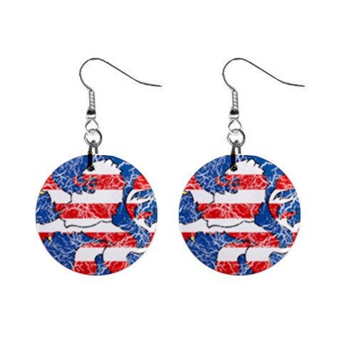 Coat Of Arms Of Hesse 1  Button Earrings from ArtsNow.com Front