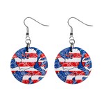 Coat Of Arms Of Hesse 1  Button Earrings