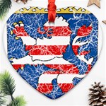 Coat Of Arms Of Hesse Heart Ornament (Two Sides)
