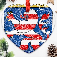 Coat Of Arms Of Hesse Heart Ornament (Two Sides) from ArtsNow.com Back