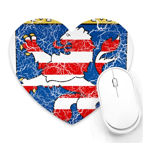 Coat Of Arms Of Hesse Heart Mousepad from ArtsNow.com Front