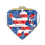 Coat Of Arms Of Hesse Dog Tag Heart (One Side)