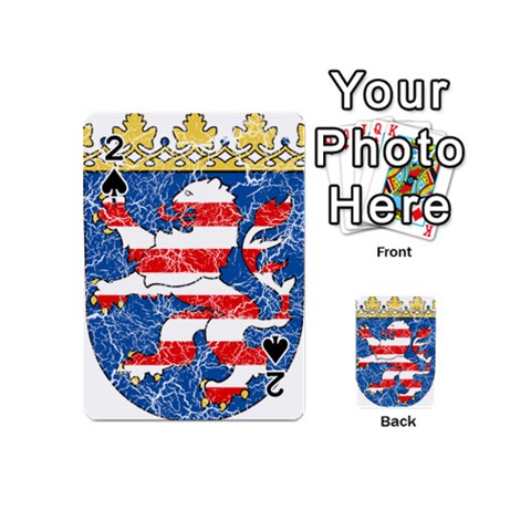 Coat Of Arms Of Hesse Playing Cards 54 Designs (Mini) from ArtsNow.com Front - Spade2