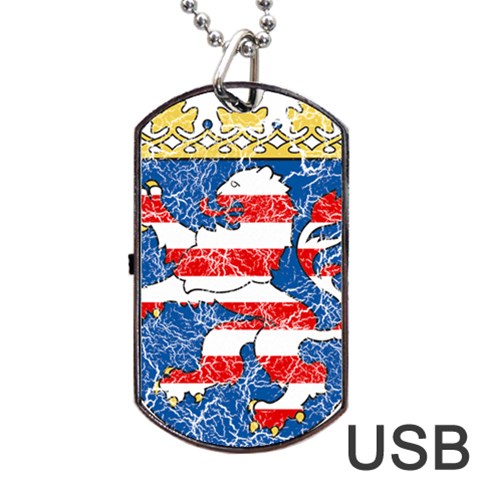 Coat Of Arms Of Hesse Dog Tag USB Flash (Two Sides) from ArtsNow.com Front