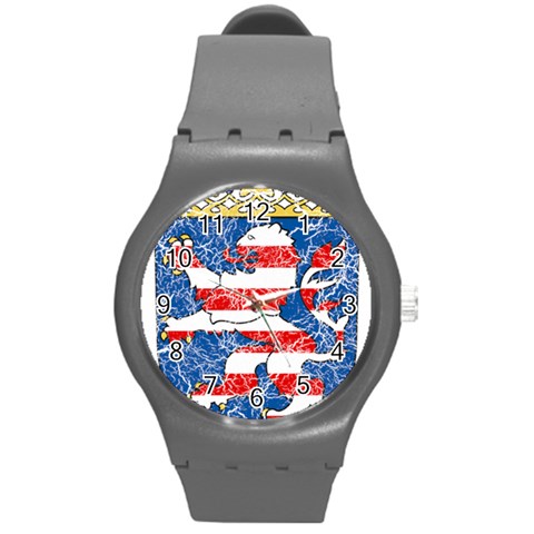 Coat Of Arms Of Hesse Round Plastic Sport Watch (M) from ArtsNow.com Front
