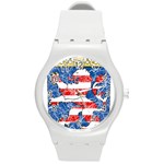 Coat Of Arms Of Hesse Round Plastic Sport Watch (M)