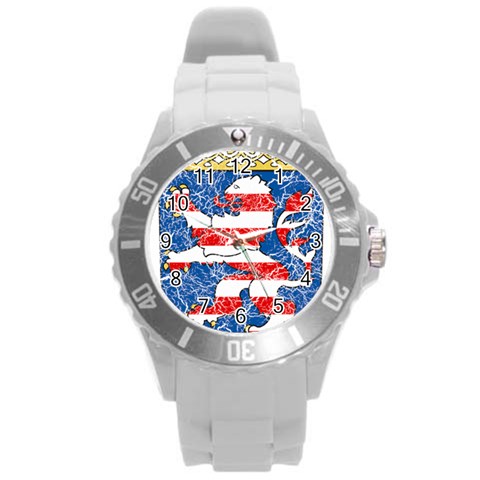 Coat Of Arms Of Hesse Round Plastic Sport Watch (L) from ArtsNow.com Front